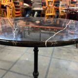 Black marble table