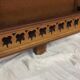 Neo-Renaissance style red top bench