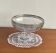Coupe sur pied base carrée  en verre