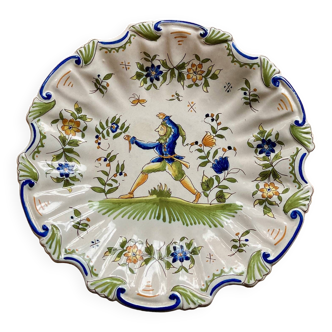 Old earthenware plate from Moutiers