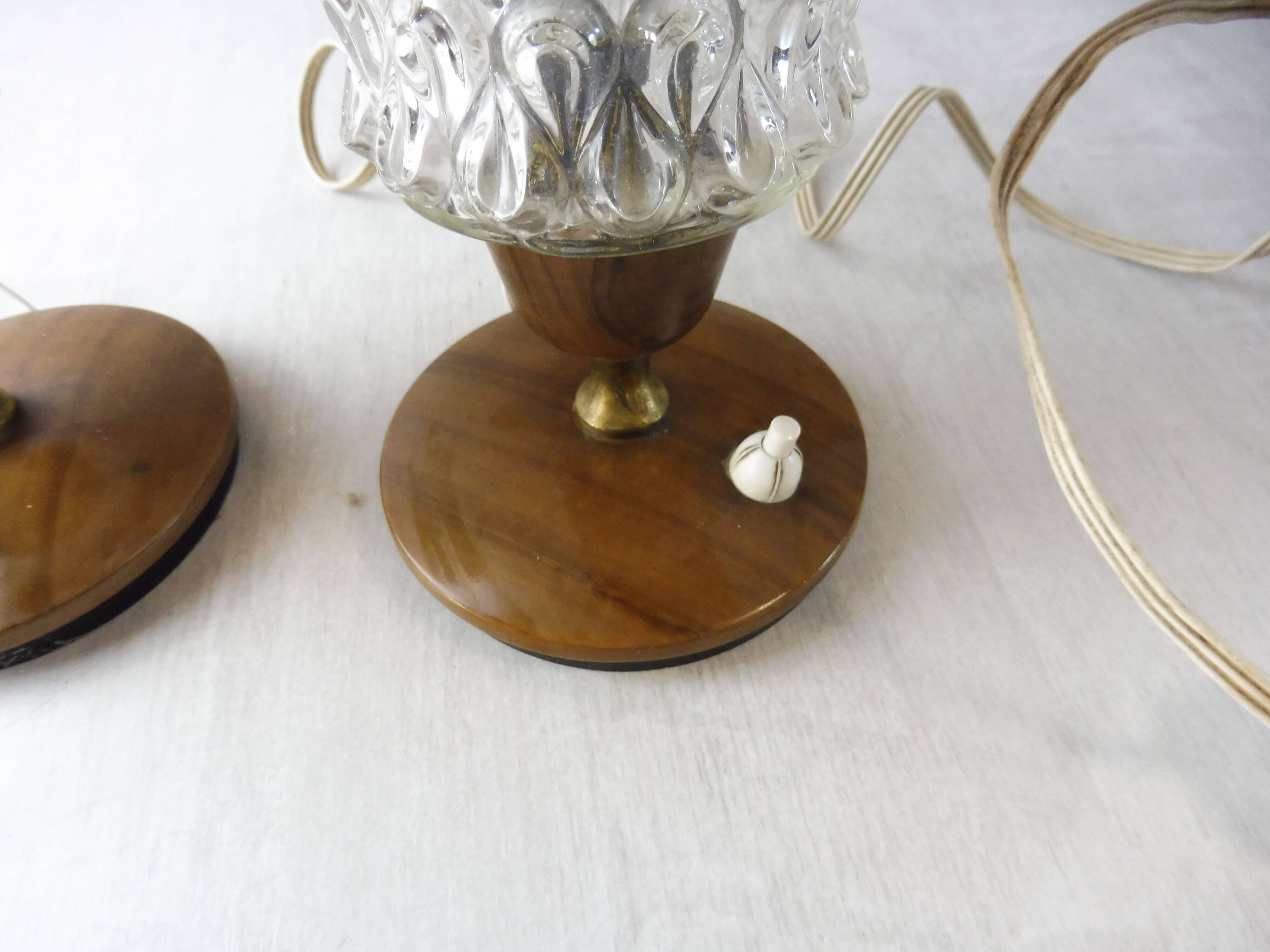 Pairs of old bedside lamps, art deco, vintage