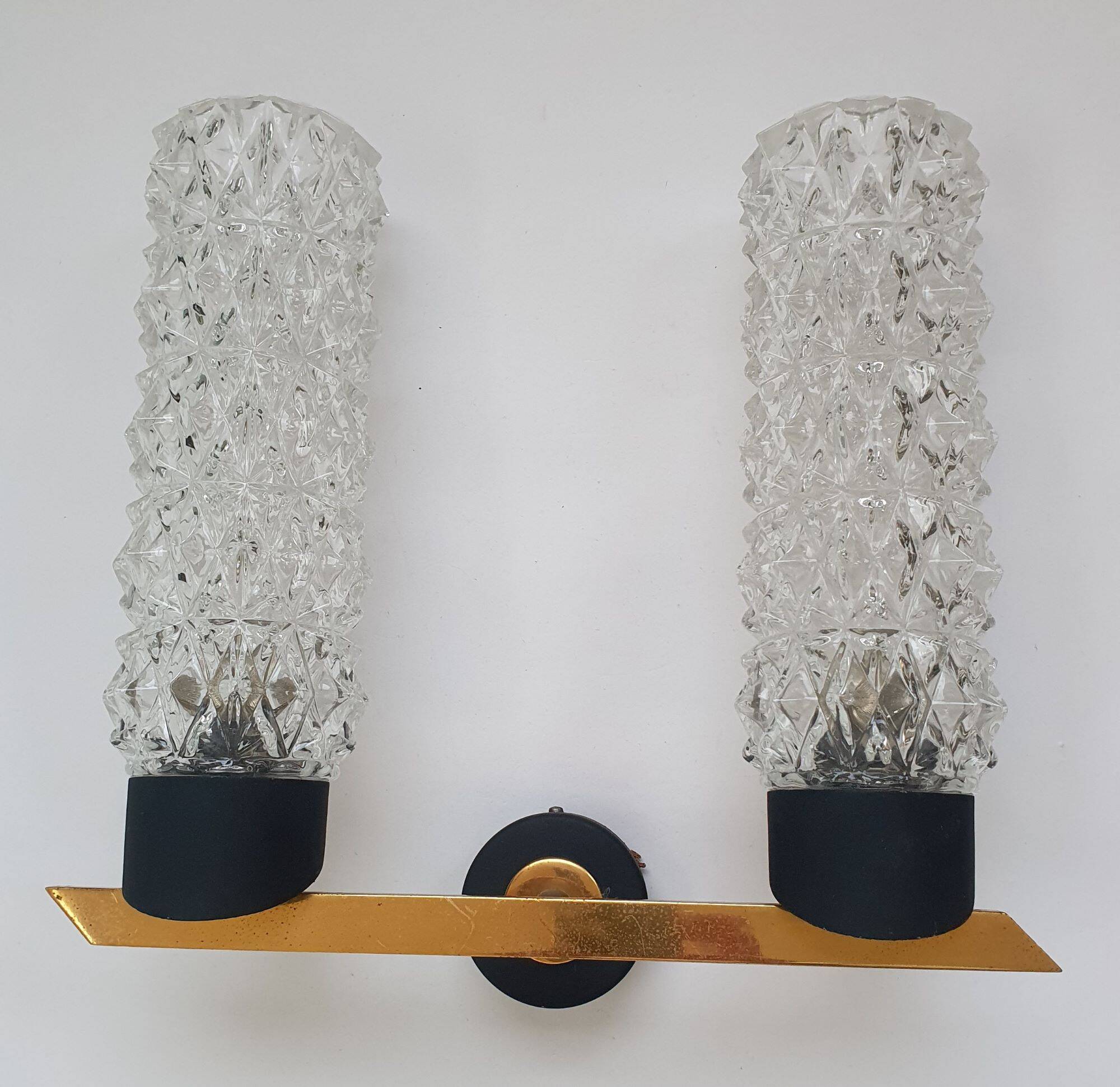 Pair of Arlus designer gold wall lights