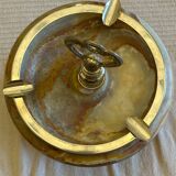 Brass and Onyx Ashtray