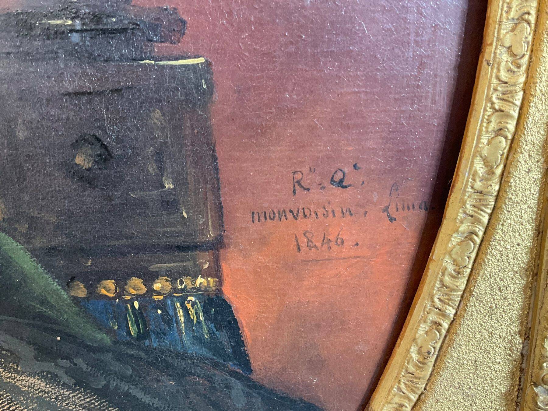 Period portrait signed Raymond Auguste Quinsac Monvoisin 1794-1870