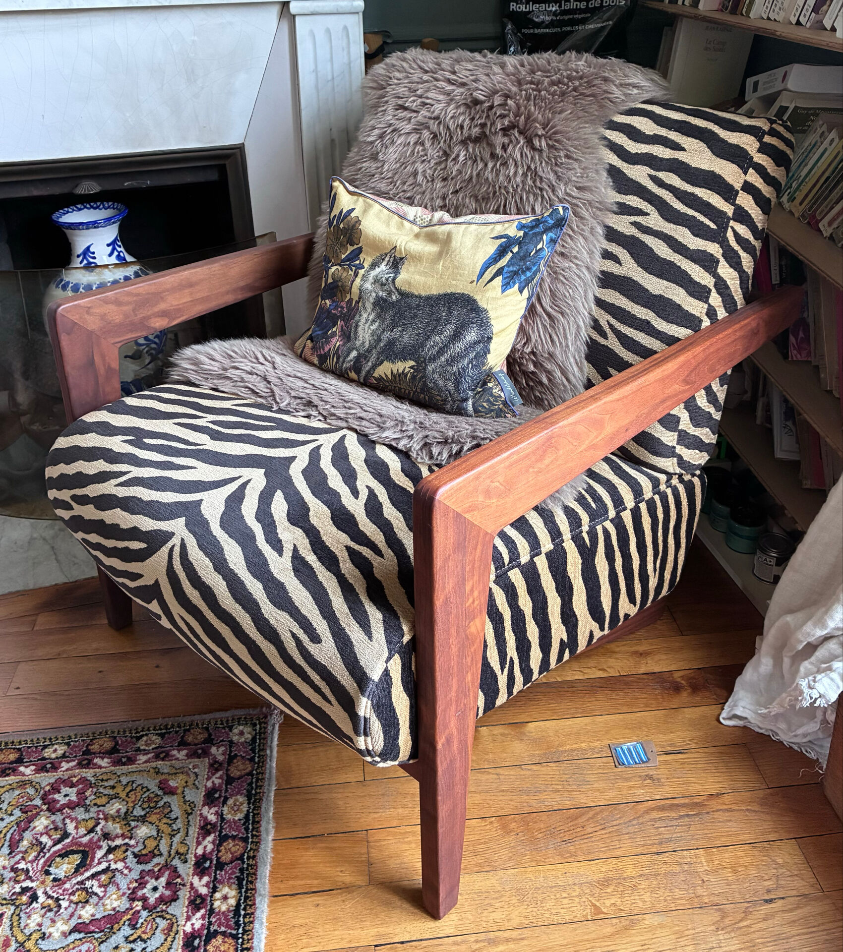 Fauteuil Izag AMPM tissus Jacquard