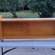 Double wall shelf in solid blond oak from the 1950s