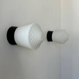 Pair of vintage opaline wall lights, Netherlands 1960s