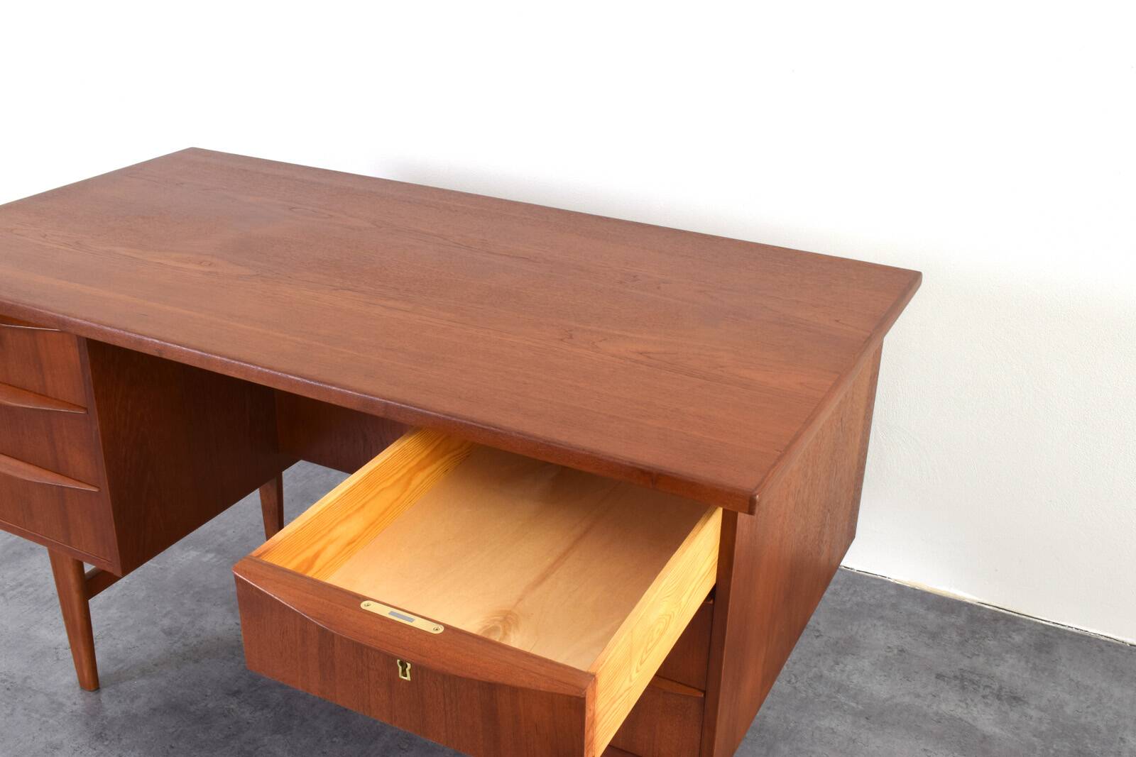 Mid-Century Danish Teak Executive Desk, 1960s.