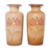 Pair of West Germany 202-37 vase, German ceramic vase, flower pot, flower pattern vase