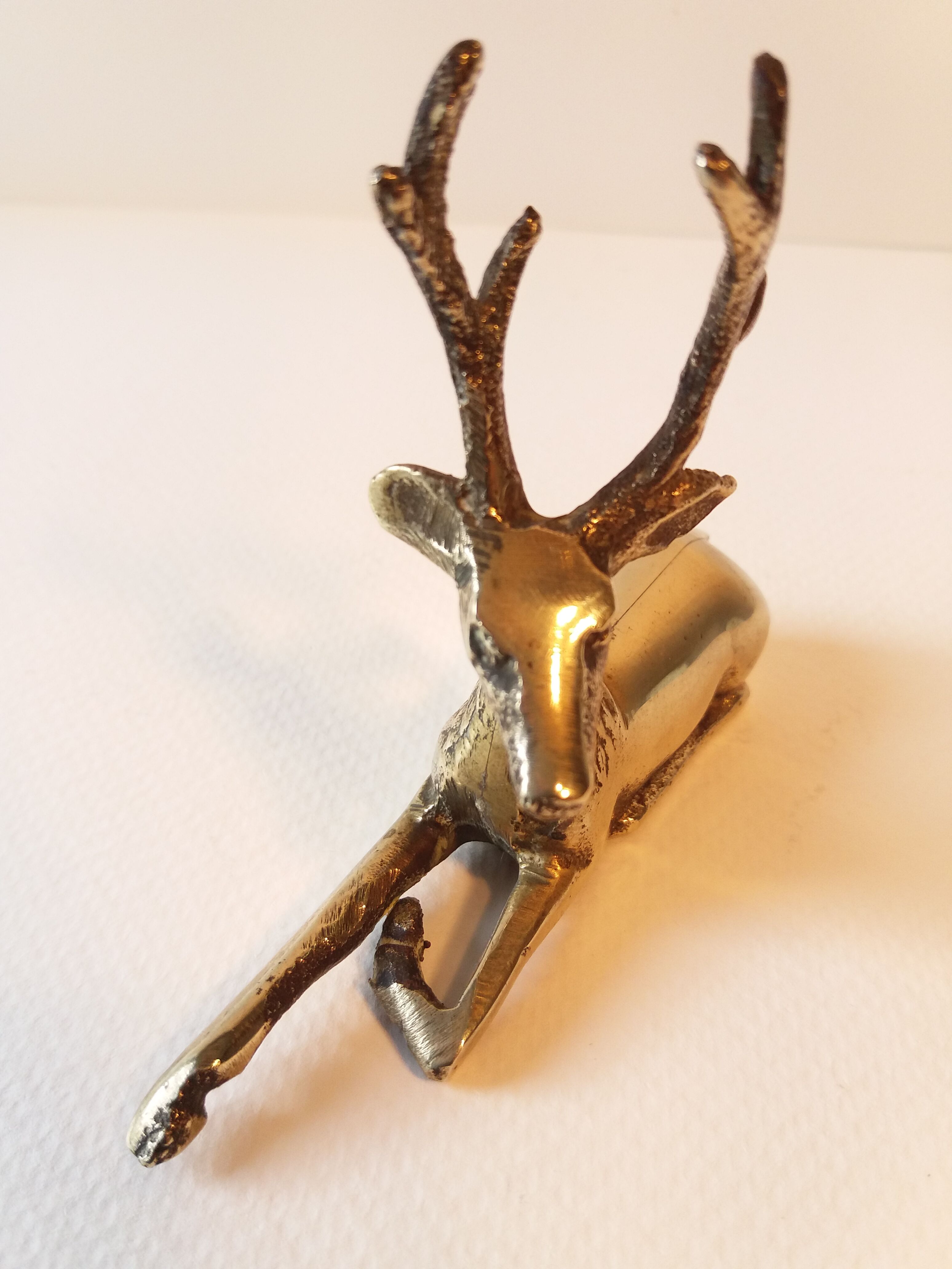 Cerf laiton doré vintage