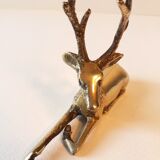 Cerf laiton doré vintage