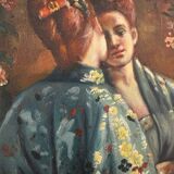 Painting Woman in Negligee