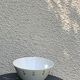 Salad bowl in BadonViller earthenware, yellow and black geometric patterns, design and vintage