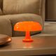 Decorative table lamp in the shape of a mushroom.
