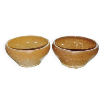 Two small stoneware bowls - French - Vintage