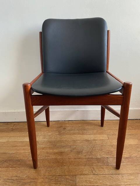 6 chaises teck scandinave vintage