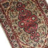 Bold Traditional Indian Area Rug Handmade Oriental Wool Carpet 123x193cm