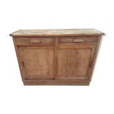 Buffet wood rough sliding doors