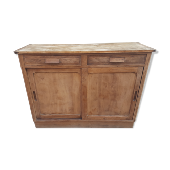 Buffet wood rough sliding doors