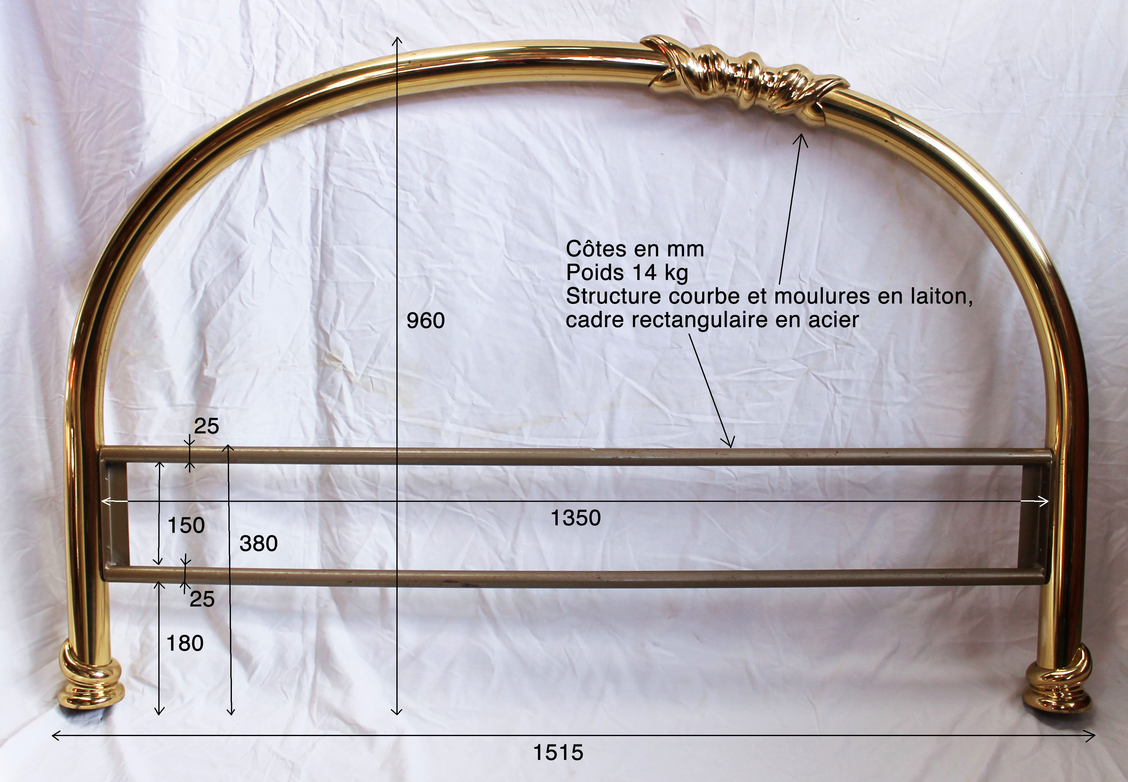 Brass headboard style "Lipparini"