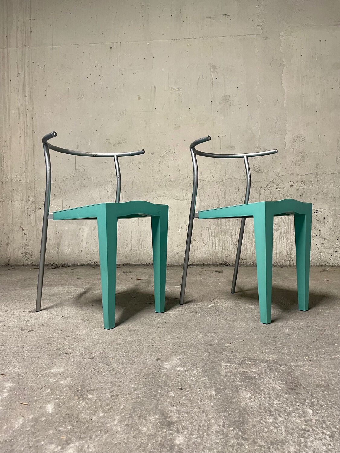 Two starck Dr. Glob chairs edited by Philippe Starck by Kartell italy