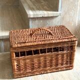 Wicker transport basket, 1960s