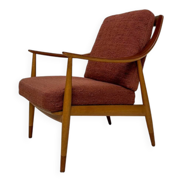 Fauteuil danois en chêne FD 145 par Peter Hvidt et Orla Mølgaard Nielsen, années 1950