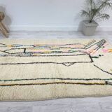 Handmade wool Berber rug 250 x 150