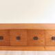 Italian Sideboard – Sculptural Wood with Bronze Handles, 1970s