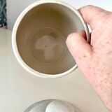 Vintage sandstone sugar bowl Sarreguemines France