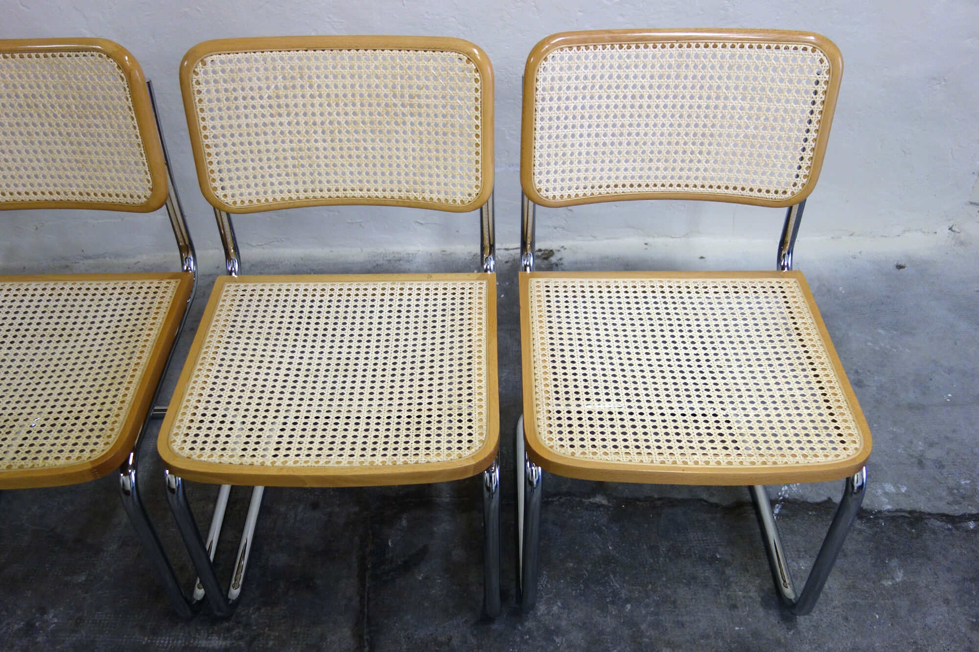 Série de 6 chaises Cesca B32 Marcel Breuer Italie