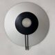 Vintage wall lamp, aluminum and sandblasted glass, Italy 1980