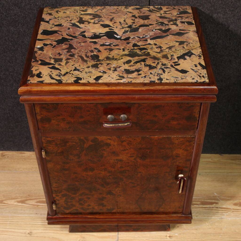 Pair of Italian Marble Top Nightstands from the 20th Century
