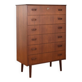 Mid-Century Danish Teak Chest of Drawers, 1960s.