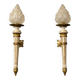 Pair of wall sconces in Louis XVI style – decorative torches