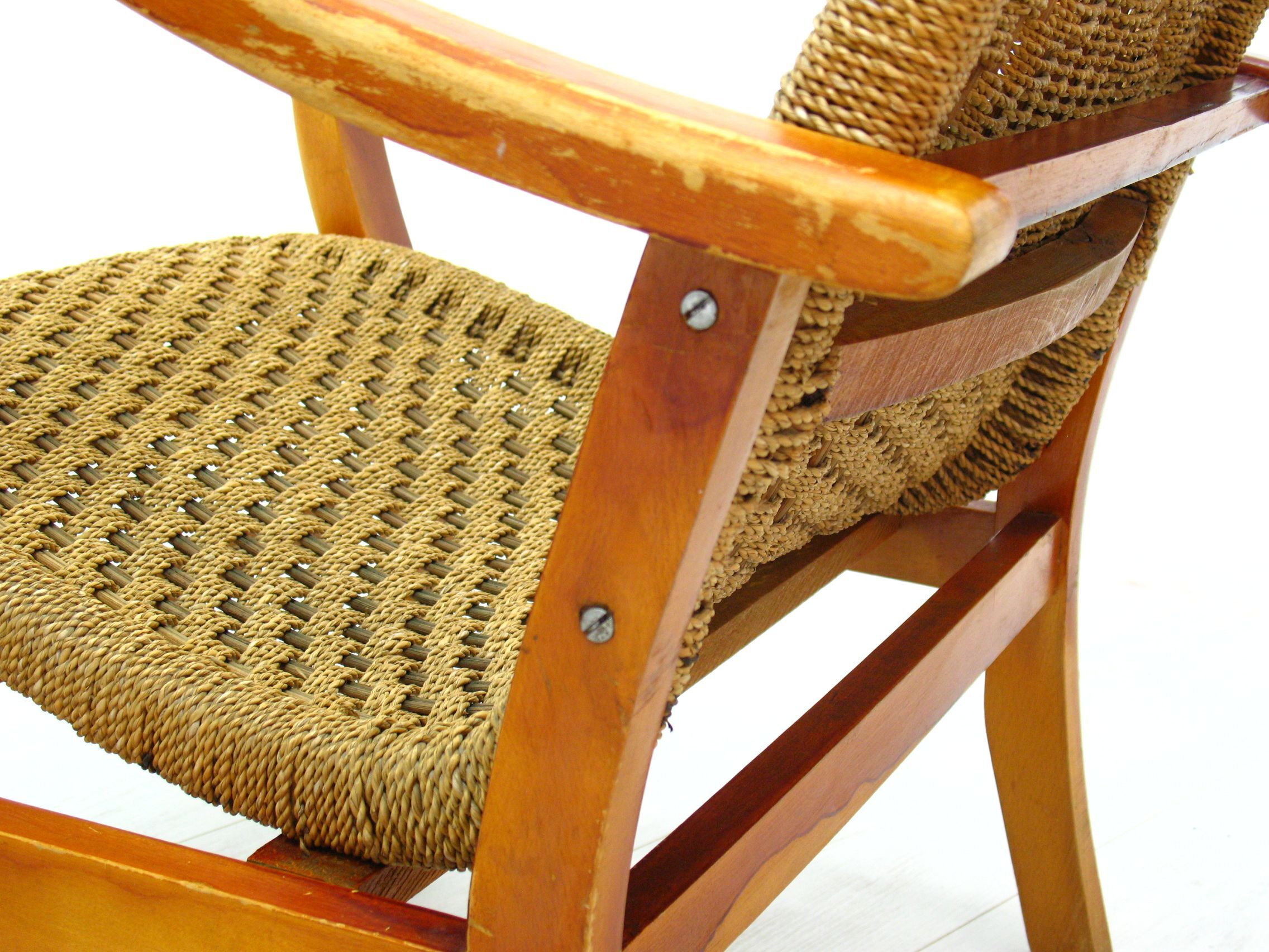 Chaises en corde vintage, 1970