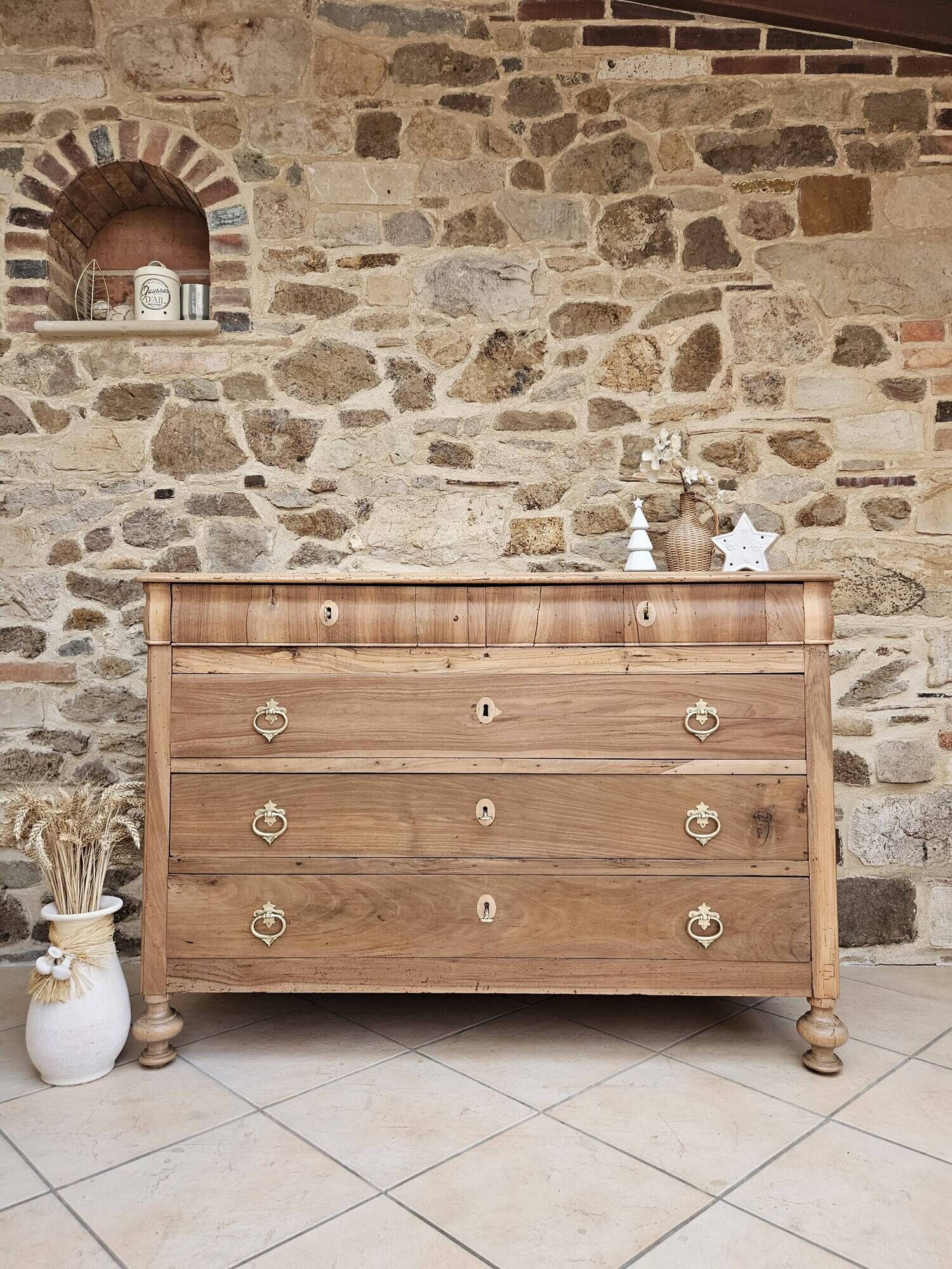 Antique walnut chest of drawers