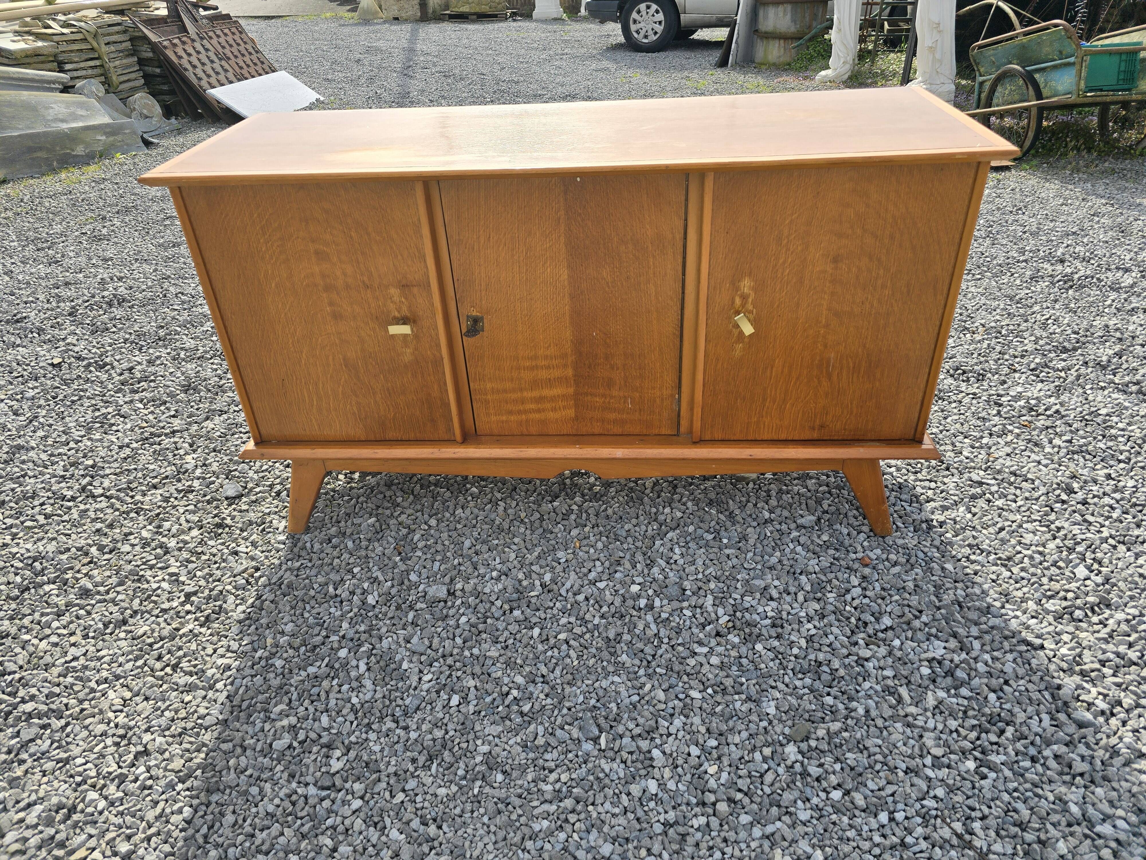 Vintage 3-door sideboard from the 60s in oak