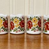 Set of ten designer ceramic candleholders 1950.