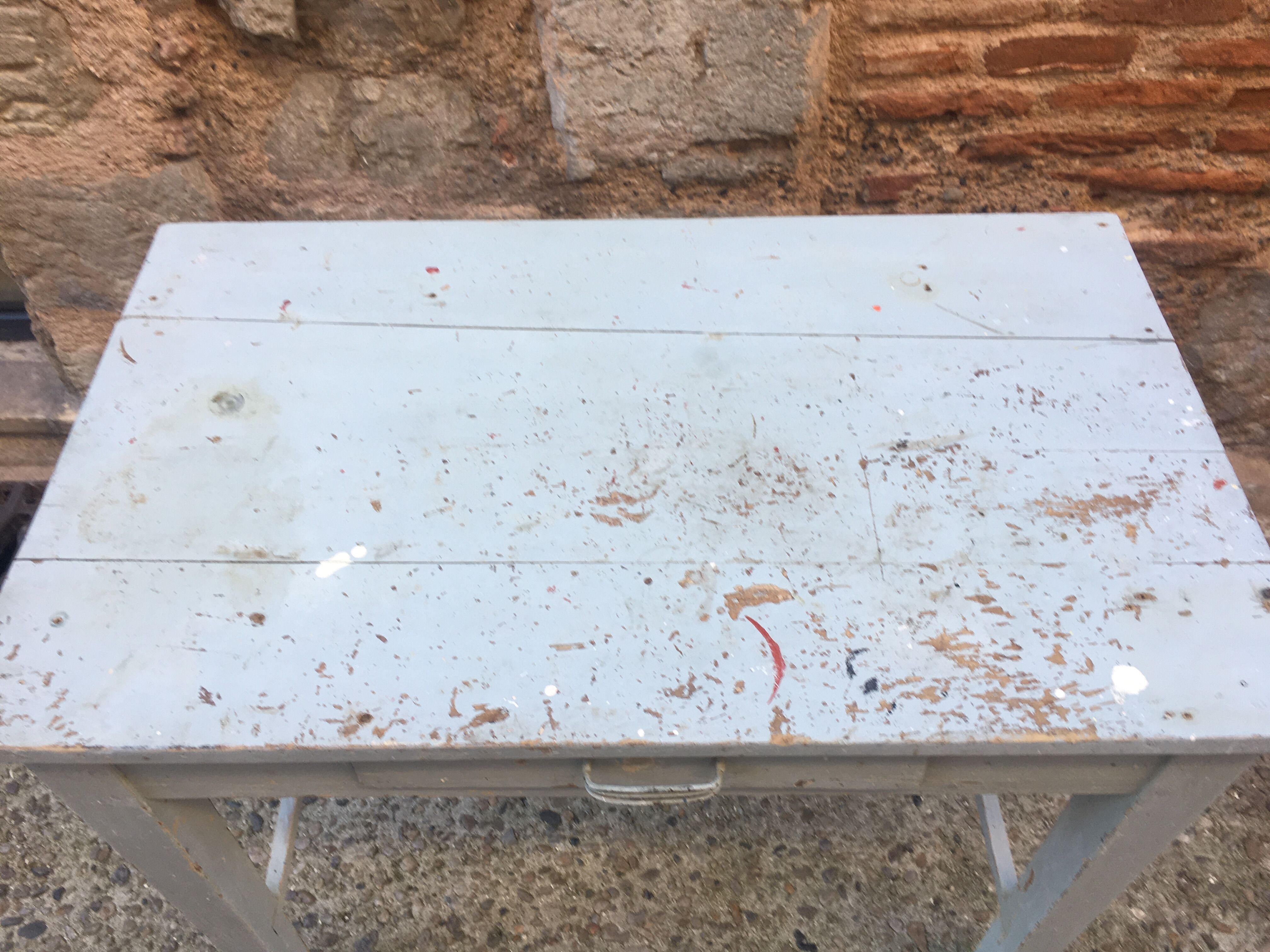 Small wooden farmhouse table