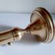 Golden brass candle holder