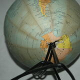 Globe terrestre mappemonde Girard Barrere vers 1960 design 60's