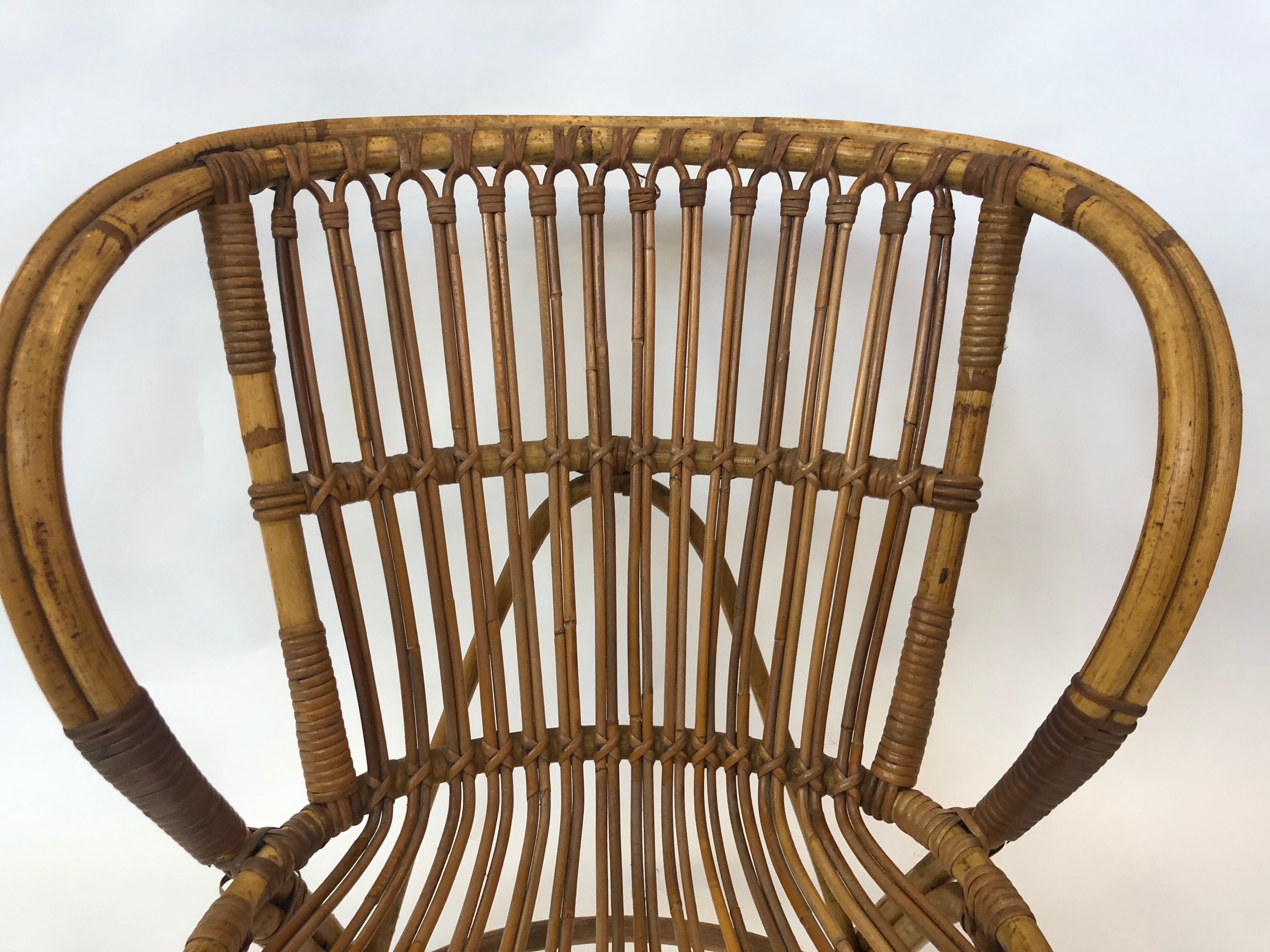Van Rohe Noordwolde rattan chair, 1960