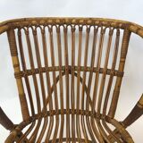 Van Rohe Noordwolde rattan chair, 1960