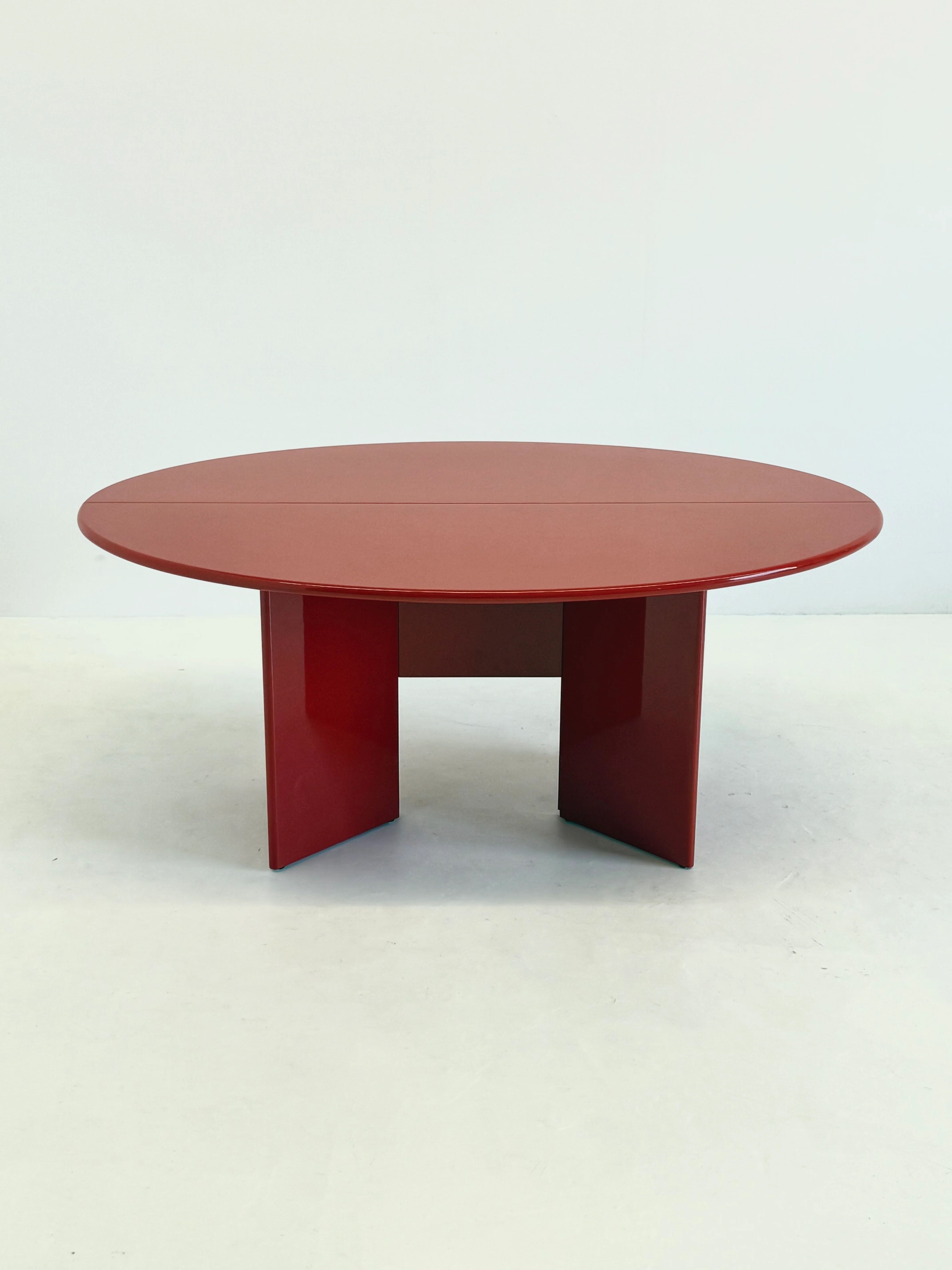 Antella dining table / console table by Kazuhide Takahama for Cassina in red