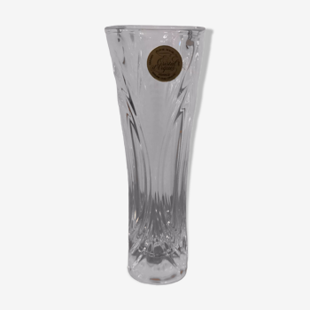 Crystal vase of Arques "châtelet" vintage decoration 17cm
