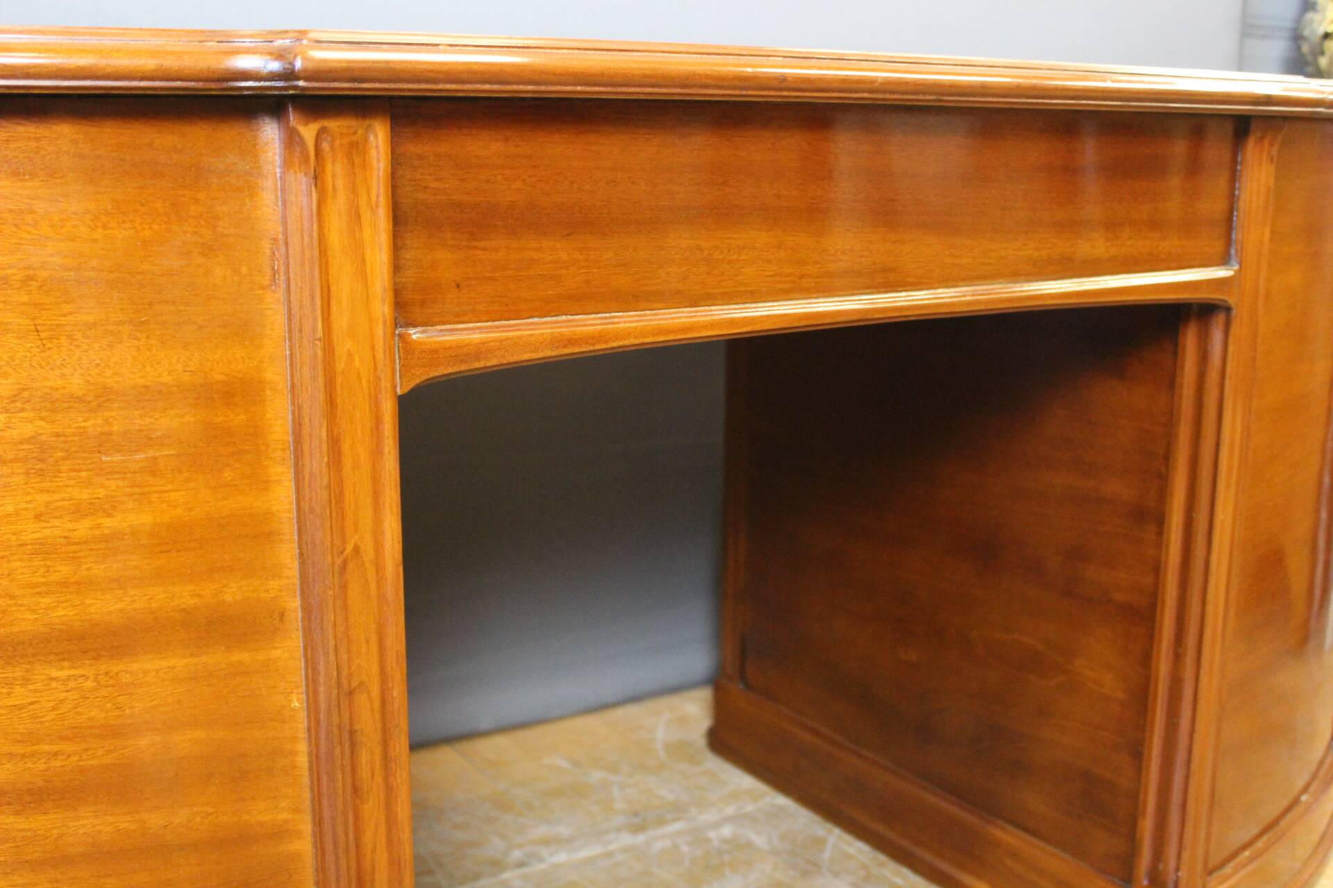 Art Nouveau Mahogany Desk Plate by Emile Gallé