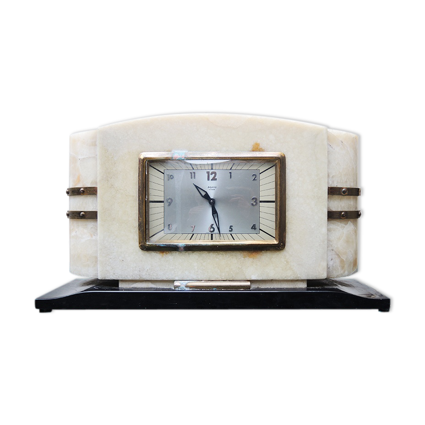 Clock art deco marble bayard