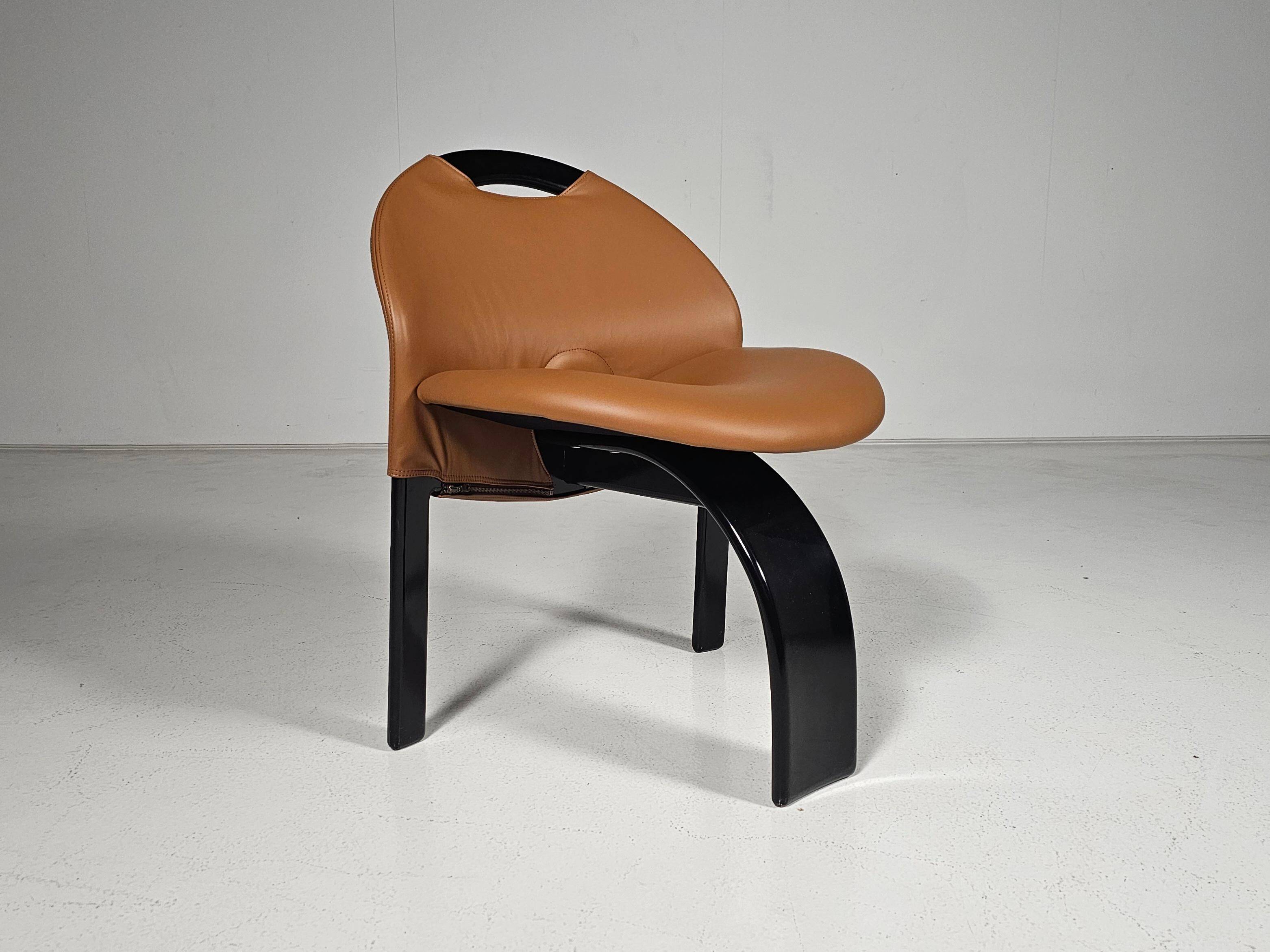 Set of 6 'Sail' dining chairs by Giovanni Offredi for Saporiti, 1973