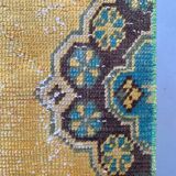 Distressed turkish runner 350x81 cm wool vintage tribal rug